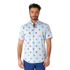 OppoSuits Super Mario Skjorta - Large