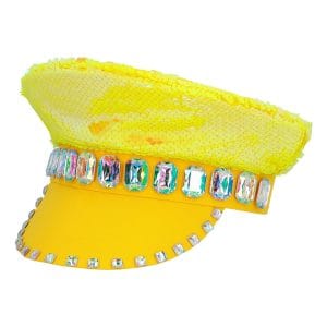 Paljettkeps Gul - One size