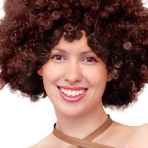 Party Wig Afro Hair Brown Peruk