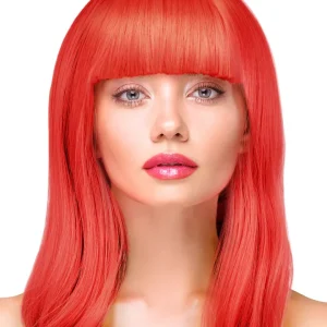 Party Wig Long Straight Red Hair Peruk