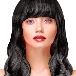 Party Wig Long Wavy Black Hair Peruk