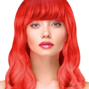 Party Wig Long Wavy Red Hair Peruk