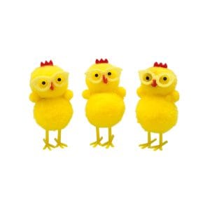 Påskkycklingar Med Glasögon Dekoration 3-pack