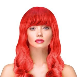 Peruk Långt Vågigt Hår - Röd