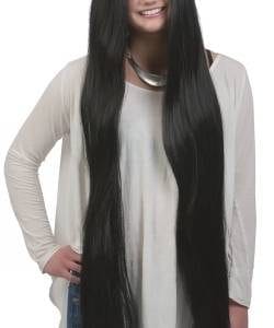 Peruk X-Tra Lång Svart