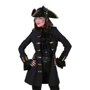Pirat Kappa Dam Svart Deluxe - Small