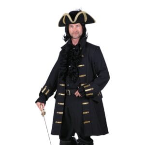 Pirat Kappa Herr Svart Deluxe - Small
