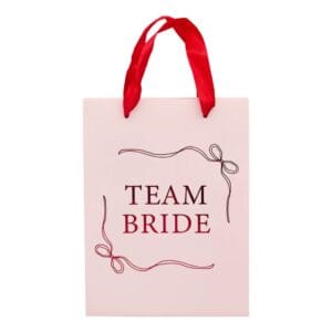 Presentpåsar Team Bride Rosa Rosett - 5-pack