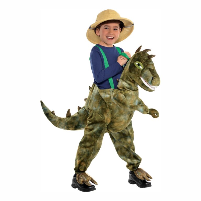 Ridande Dinosaurie med Ljud Barn Maskeraddräkt - Small