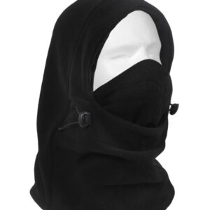 Rothco 3-i-1 Justerbar Balaclava med Dubbla Lager Fleece Svart
