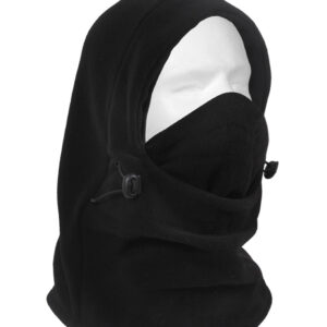 Rothco 3-i-1 Justerbar Balaklava med dubbla lager fleece Svart