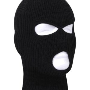 Rothco Tätstickad Balaklava - 3-hål Svart