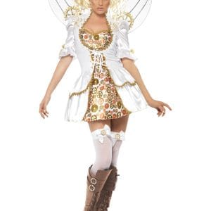 STEAMPUNK VICTORIAN CLOCKWERK ÄNGLAKOSTYM M