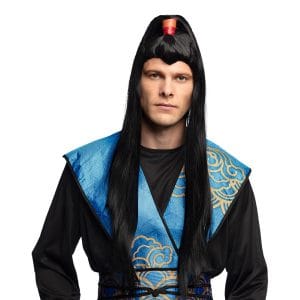 Samuraj Svart Peruk - One size