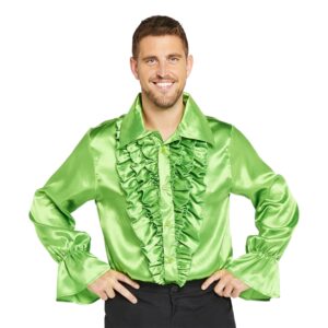 Satinskjorta Limegrön - Standard