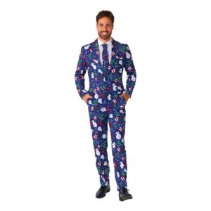 Suitmeister Christmas Snowman Blå Kostym - Large