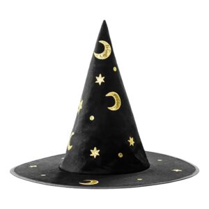 Svart Häxhatt med Stjärnor Barn - One size
