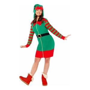 Tomtenisse Klänning med Huva Maskeraddräkt - Small/Medium