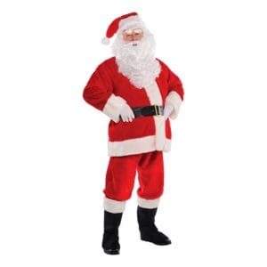 Traditionell Jultomte Plysch Maskeraddräkt - Large/X-Large