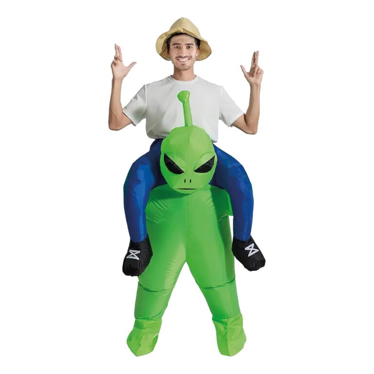 Uppblåsbar Ridande Alien Maskeraddräkt - One size