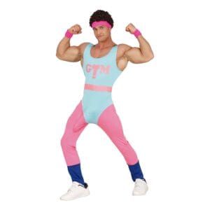 Välhängd 80-tals Aerobicskille Maskeraddräkt - Medium