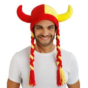 Vikingahjälm Spanien med Flätor - One size