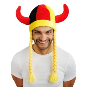 Vikingahjälm Tyskland med Flätor - One size