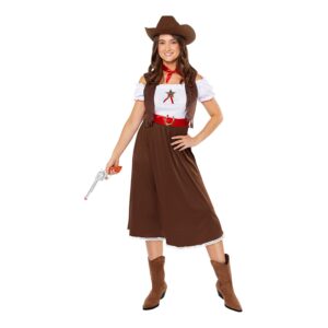 Vilda Västern Cowgirl Maskeraddräkt - Small